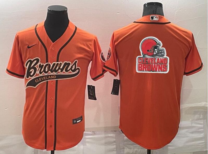 Cheap Men Cleveland Browns Blank Orange 2022 Nike Co branded NFL Jerseys1